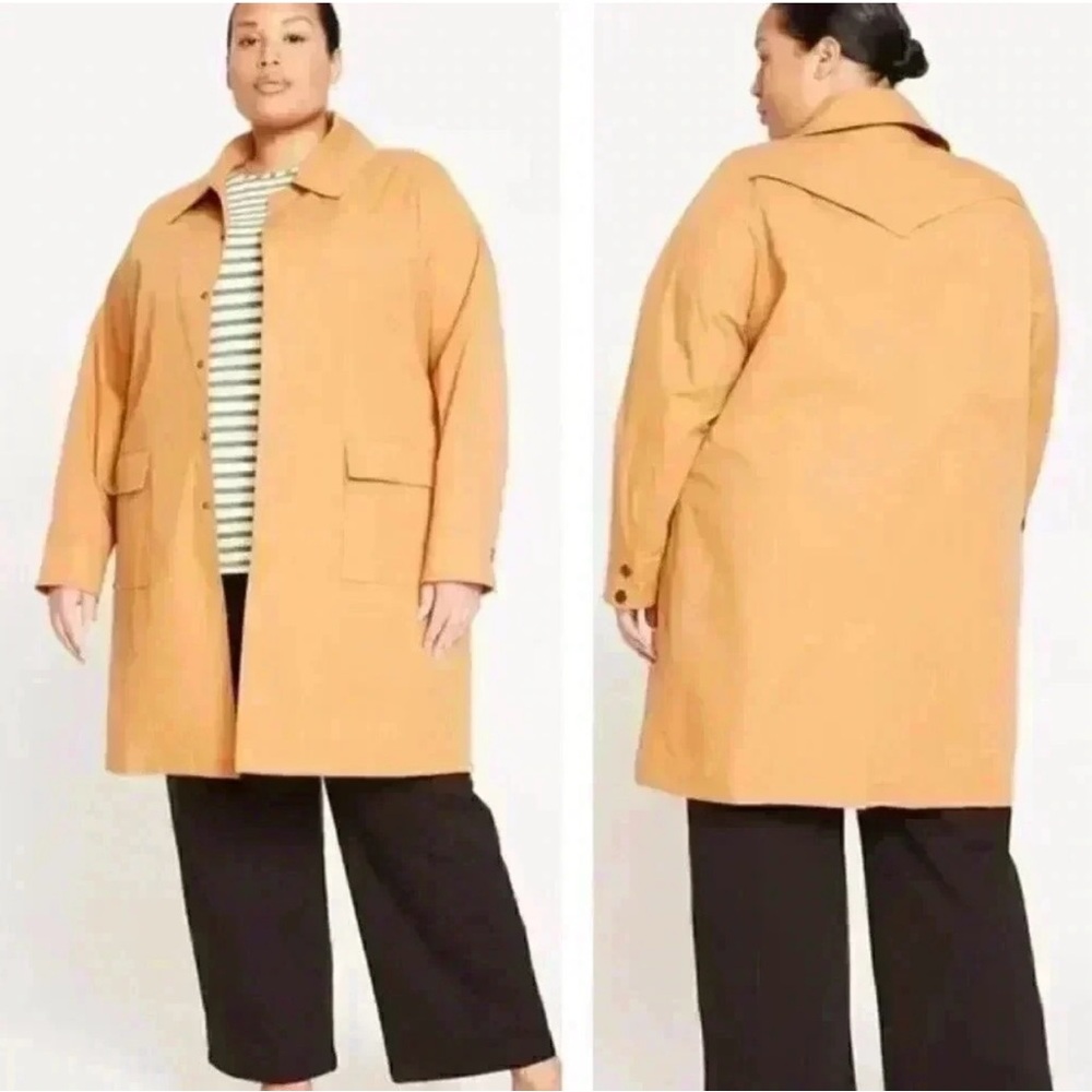 Universal Standard Golden Tan Spring Raincoat Size 18 NWT